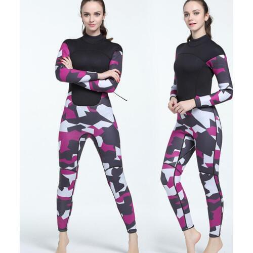 MYLEGEND Women Lady Siamese Wetsuit 3mm Neoprene Diving Suit Cool Water Full Suits Fishing Clothes Surfing Clothing Thick Warm