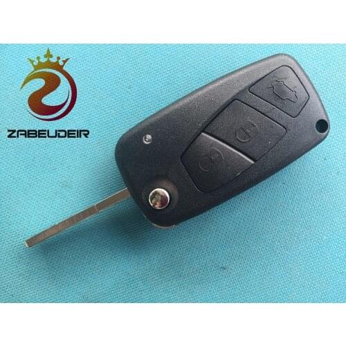 10Pcs/Lot Of New Replacement Flip Blank For FIAT PANDA IDEA PUNTO STILO DUCATO 3 Buttons Remote Key Fob Case Shell Blade No Logo