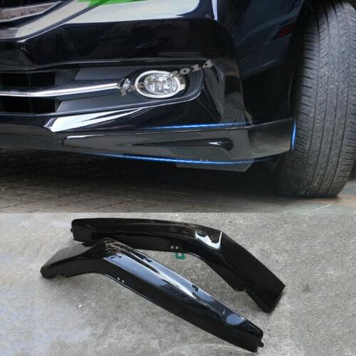 Fit for 2014-2015 Honda Accord 9th sedan Black ABS Front Bumper Lip 2Pcs/set