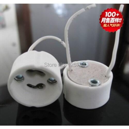 20pcs/lot free shipping high quality wholesale&retailer GU10 ceramic lamp holder GU10 aging test lamp holder
