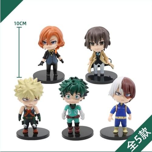 5pcs/set Anime My Hero Academia Action Figure Midoriya Izuku bakugo katsuki Todoroki Shoto Iida Tenya Collection Model Toys Gift