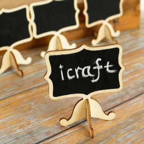 5pcs Mini Wooden Blackboard Stand Chalkboard Wedding Table Number Chalkboard Writing Notice Message Wood Board Party Decoration