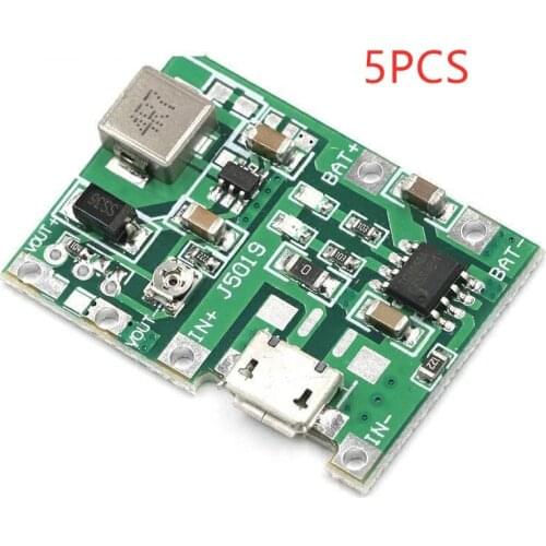 10pcs Lithium Li-ion Battery Charger Board DC DC 18650 3.7V 4.2V Charger Board DC DC Step Up Boost Module TP4056 DIY Kit Parts