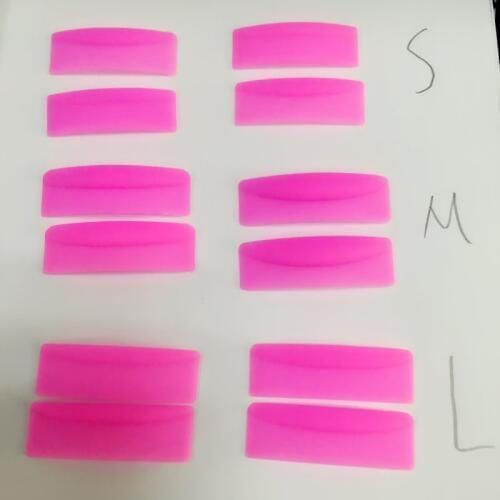 6 Pairs Different Sizes Reusable Affine Silicone Eyelash Perm Curler Kit Curling False Fake Eye Lashes Root Lifting Shield Pad