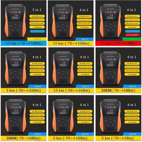 6-in-1 LED OPM VFL Multi-function Optical Power Meter Network Cable Tester Visual Fault Locator fiber optic tester 5km~15km