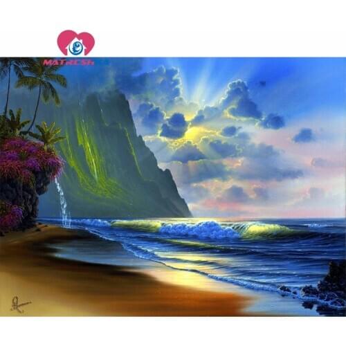 Diamond painting full square landscape diamond embroidery Pictures of crystals Cross-stitch kits hobby crafts mosaic pattern