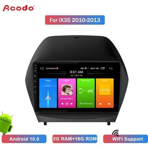 ACODO 2G RAM+16G ROM Android 10.0 Car Radio Multimedia Player For Hyundai IX35 2010-2013 Navigation GPS 2 din