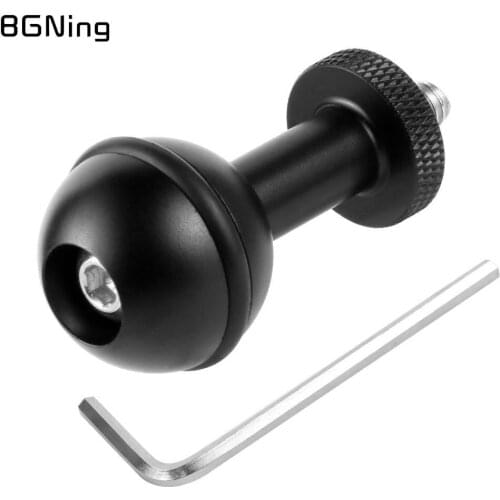 BGNING 1 inch Ball Head Adapter 1/4 & M5 Adjustable Screw Fixed Mount Anti-loose Camera Underwater Diving Bracket Ballhead Parts