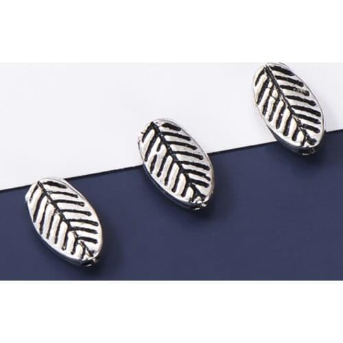 925 Sterling Silver Tree Branch Pattern Oval Loose Beads Woven Handmade Spacer Silver Beads DIY Jewelry Accessories Supplier