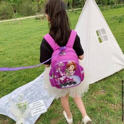 Disney New Childrens Schoolbag Primary School Princess 1-3 Grade 4-6 Girl 6-12 Years Old Backpack Sofia Book Bag Mochila