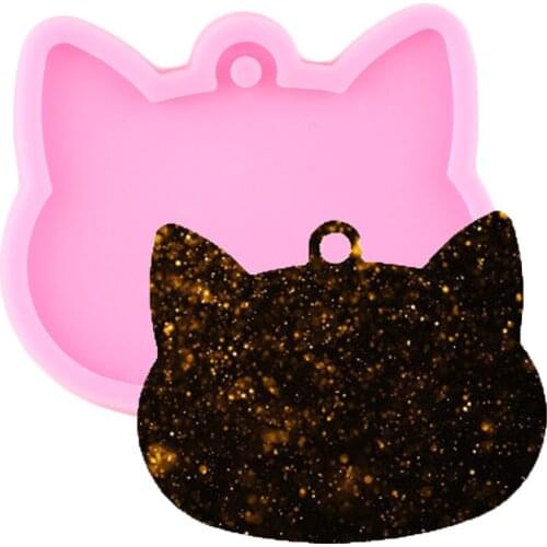 Cat Heads Silicone Mold Epoxy Craft Keychain Molds Pendant Polymer Clay Mould Jewelry Making Necklace Moulds