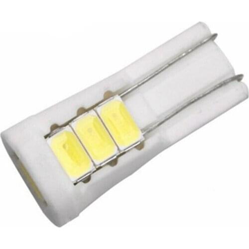 2 PCS T10 W5W 5630 6 SMD Ceramic Turn Signal License Plate Light Trunk Lamp Clearance Lights Reading Lamp 6000K DC12V
