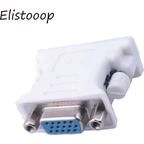 24+5 Pin DVI to VGA Converter Male to Female Video Converter Adapter for PC laptop HDTV LCD DVD Computer Projector