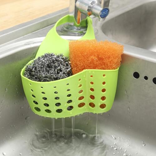 Kitchen rack DIY storage hanging basket household silicone drainage basket drain bag kitchen gadgets trending products 2020