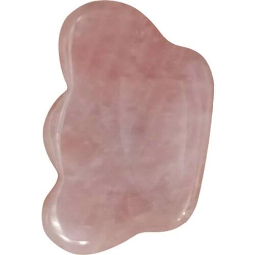 Natural Rose Quartz Jade Stone Guasha Massage Tool Acupuncture SPA Therapy Gua Sha Body Massager Scraping Board