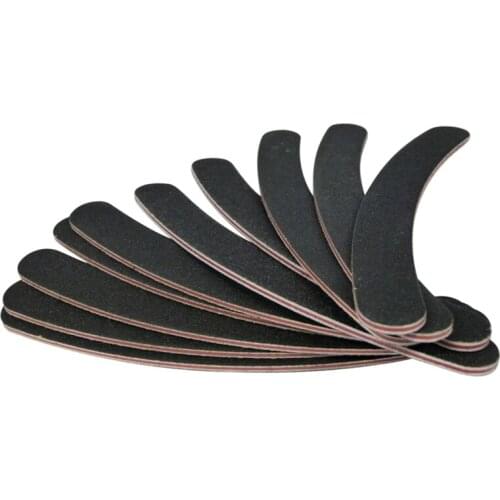 10 Double Sided 100/180 Grit Boomerang/Bana Na Curved Nail Files Uk Emery Board