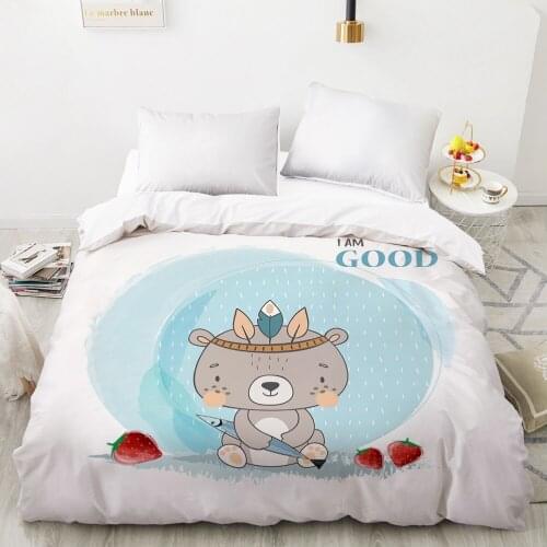 Animal Cartoon Kids Duvet cover Quilt/Blanket/Comfortable Case Bedding for children baby girls 140x200 240x220 for Home good