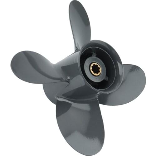 Outboard Propeller for Honda 8Hp 9.9Hp 10Hp 15Hp 9 1/4X10 Boat Motor 4 Blade Aluminum Screw 8 Spline Marine Engine Part