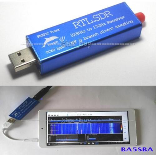 2016 0.1MHz-1.7GHz TCXO Full-band receiver software Aviation band RTL2832U+R820T2 AM, FM, DSB, USB, CW VHF & UHF