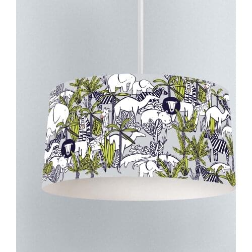 Lamp For Kids Bedrooms Light Chandelier for Living Room Childrens Room Gray Jungle Lion Model 256
