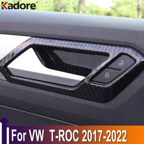 For Volkswagen T-Roc TROC 2017 2018 2019 Interior Inner Door Handle Catch Cover Trim Inserting Decal Panel Car Accessories