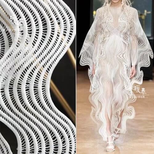 White Crescent Bend Embroidered Lace Trim Ribbon DIY Handcraft Decor Skirt Collar Wedding Dress Lace Designer Accessories