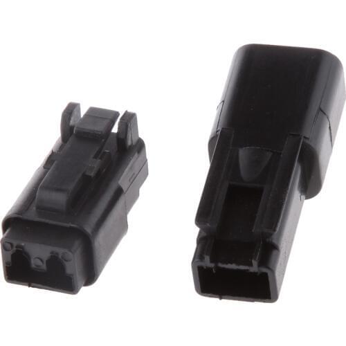 2-pin Way Sealed Car Waterproof Electrical Wire Plug Kit Insert DT06-2S