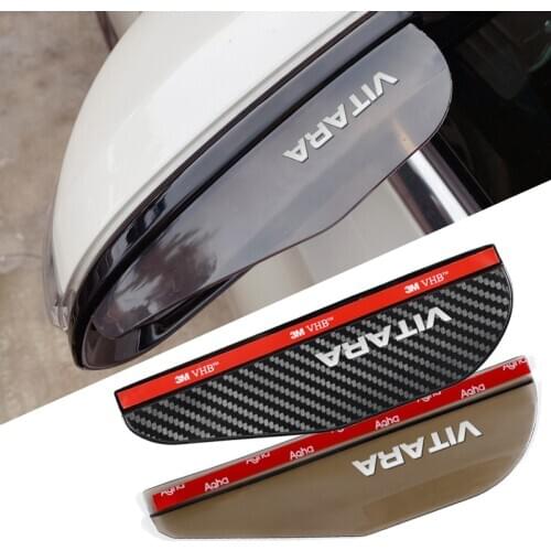 2Pcs Car Rearview Mirror Rainproof Eyebrow Rain Cover Flexible PVC Rain Blade For Suzuki Vitara Samurai Grand