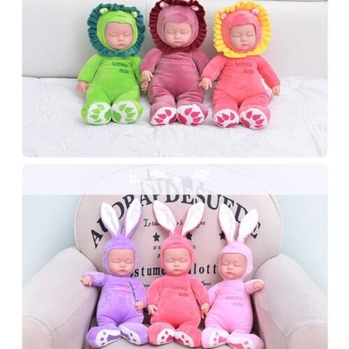 25CM Plush Stuffed Toys Baby Dolls Reborn Doll Toy For Kids Accompany Sleep Cute Vinyl Plush doll Girl Lifelike Kids Toys Gift