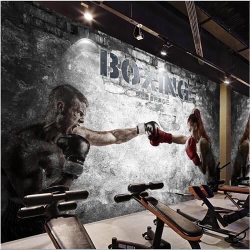 3DBEIBEHANG Large Custom Wallpaper Mural Boxing Gym Beauty Background Wall papel de parede para quarto wallpaper for walls 3 d