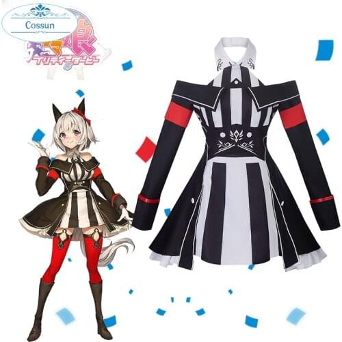 Anime! Umamusume:Pretty Derby Curren Chan Jocket Suit Lovely Dress Uniform Cosplay Costume Halloween Party Outfit Women 2021 NEW