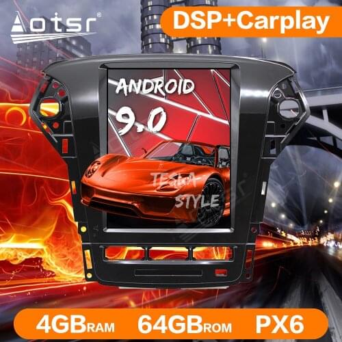 Tesla Style Android 9.0 PX6 DSP Car GPS Navigation For Ford Mondeo/Fusion MK4 2011-2013 Head Unit Multimedia Radio Tape Recorder