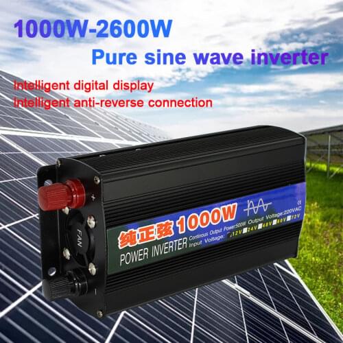 EASUN POWER Pure Sine Wave Car inverter 1000W DC12V/24V To AC220V 50HZ Power Converter Booster For Household