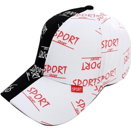 Mens Baseball Cap Hip-Hop Hat Cute Sports Graffiti Kpop Trend Womens’ Hat Cotton Double-Sided Sun Hat