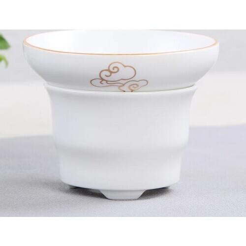 Clean White Crystal Tea Fairy Cups For Tea Making Home Simple Filter Creative Ceramic Kung Fu Tea Set
