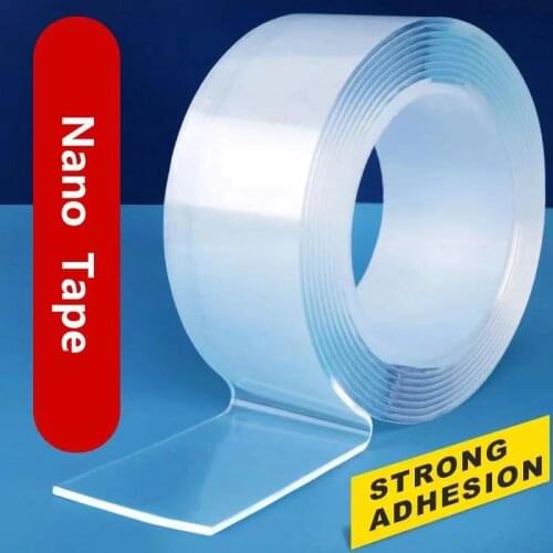 1/2/3/5m Reusable Double-Sided Adhesive Multipurpose Nano-Adhesive Tape No Trace Washed Glue Loop Disks Tie Glue