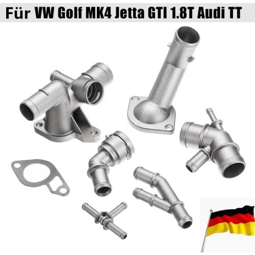 6pcs Aluminum Coolant Flange Upgrade Kit For VW Golf MK4 Jetta GTI 1.8T 2000-2005 for Audi TT 2000 2001 2002