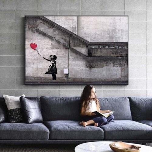 Banksy Graffiti Art Painting Panda Elephant Abstract Canvas Painting Posters and Prints Modern Wall Cuadros for Room Home Decor