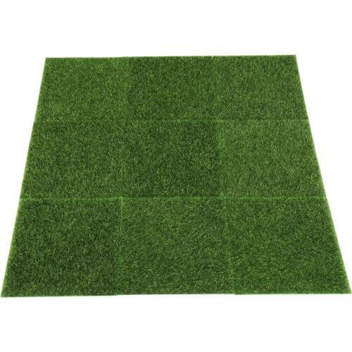 10 PCS Real Touch Fake Moss Artificial Grass Mat Turf Lawn Garden Micro Landscape Moss Grass Flores Ornament Home Garden Decor