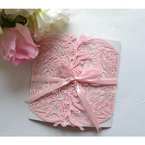 China supplier laser cut greeting card paper wedding invitations wedding decoration
