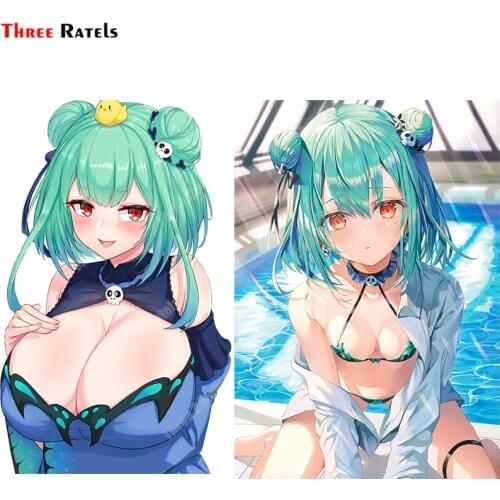 Three Ratels A497 Uruha Rushia Hololive Stickers Anime For Decal Snowboard Laptop Luggage Car Fridge Car- Styling Sticker