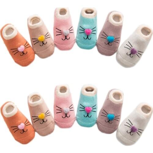Baby Girls Boys Non Slip Toddler Socks with Grips Cute Cartoon Floor Sock