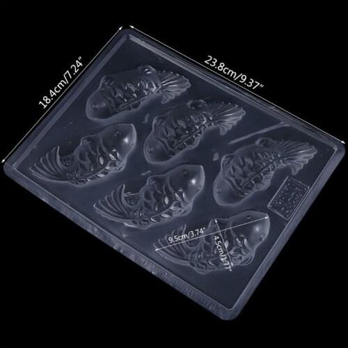 2021 New 3D Koi Fish Plastic Cake Chocolate Mould Jelly Handmade Sugarcraft Mold DIY