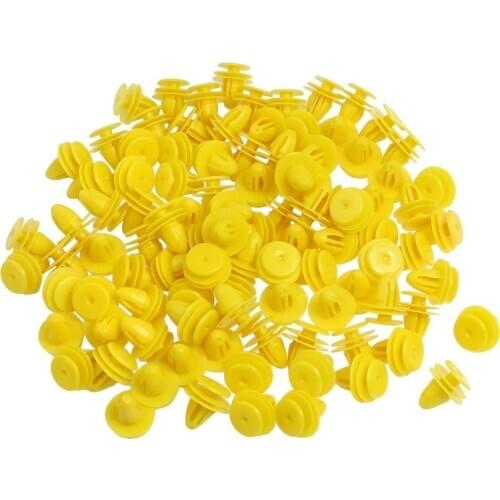New 50pcs Auto Bumper Fender Trim Panel Clips Yellow Rivets For Gmc Luxgen 5 7 Terrain U6 Yukon/Suv Turbo U7 Turbo Acadia Envoy