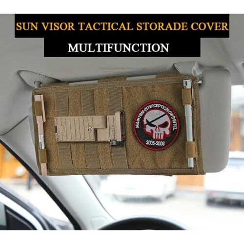 New Multifunctional Car Sun Visor Storage Bag Credit Card Coin Receipt Storage Tactical Military Finishing Accessory Kit