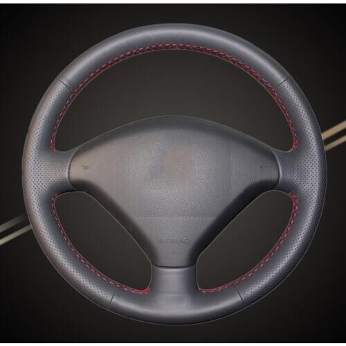 Auto Braid On The Steering Wheel Cover for Peugeot 307 2001-2008 307 SW 2005-2008 Car-styling Car Braiding Steering Wheel Cover