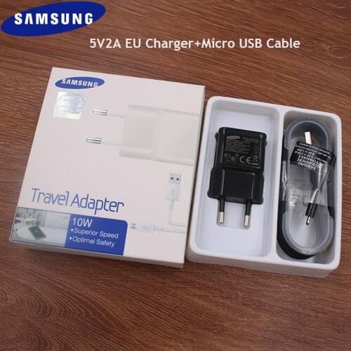 Original Samsung 5V 2A Charger EU Plug 10W Power Wall Travel Adapter 100/150CM Micro Cable For Galaxy S6 S7 Edge C9 C7 C5 J7 A10