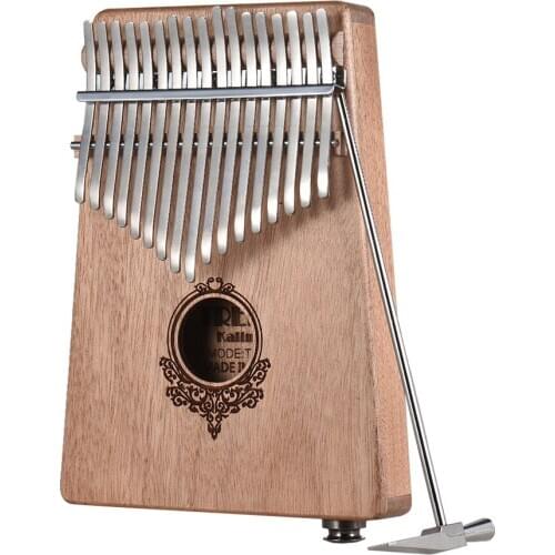 Kalimba 17-key Portable Thumb Piano Mbira Mahogany Wood Built-in Pickup & 6.35mm Speaker Interface with Carry Bag Musical Gift