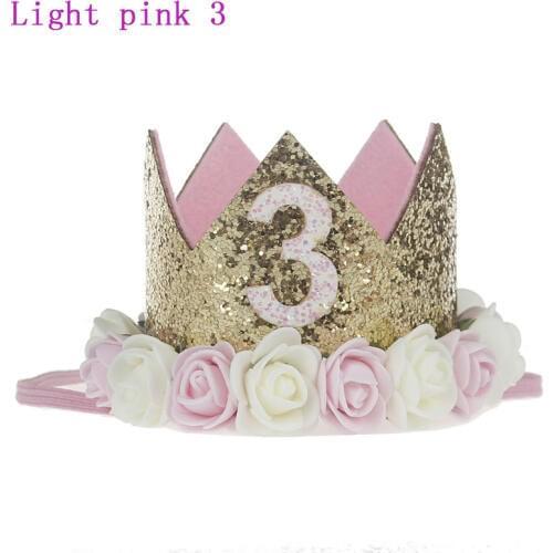 New Cute Boy Girl Baby Birthday Celebrate Crown Mini Flower Crown Hat Perform Child Kid Party Hair Bands Party Decor Supplies