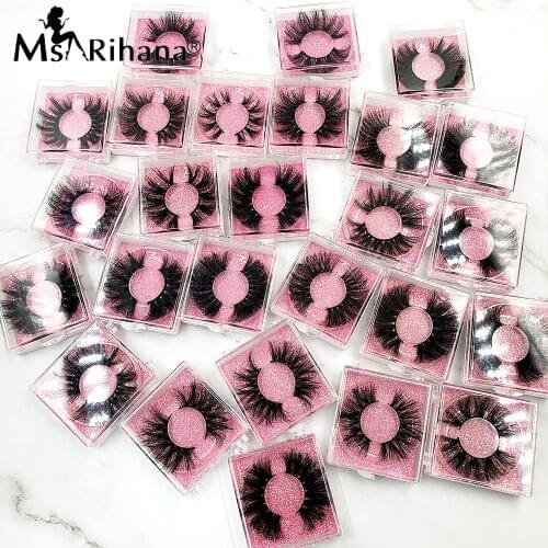 Fluffy Cruelty-Free 25MM Mink Lashes Wholesale Dramatic Luxury 5D False Eyelashes Packaging Boxes Beauty Natural Eyelash Vendor